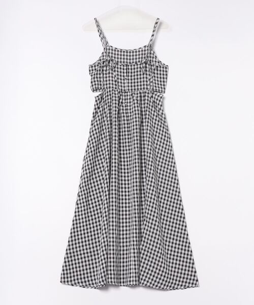 STYLEBLOCK（スタイルブロック）の「先染めギンガムチェックカッティングキャミワンピース（ワンピース・レディース・ブラック/ブルー/グリーン/ピンク・M）」の5枚目の写真