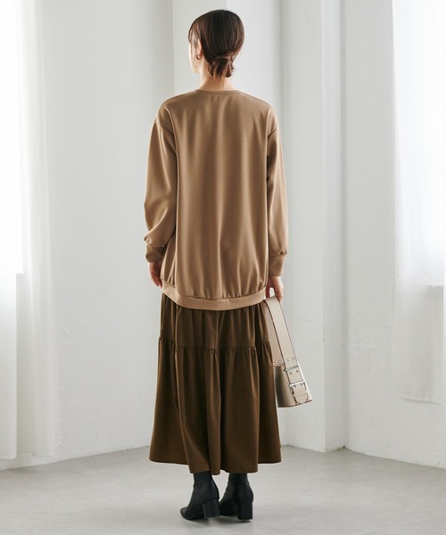 RANAN(ラナン)の「ティアードドッキングワンピース(ワンピース・レディース・ブラック/ネイビー/ベージュ・LL/M/L)」の7枚目の写真