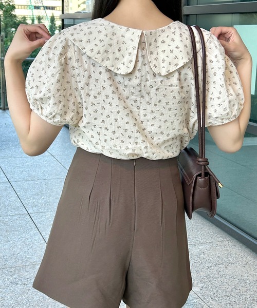 Cham.(チャム)の「ビッグカラー花柄ブラウス(シャツ/ブラウス・レディース・ブラウン/ベージュ・F)」の20枚目の写真