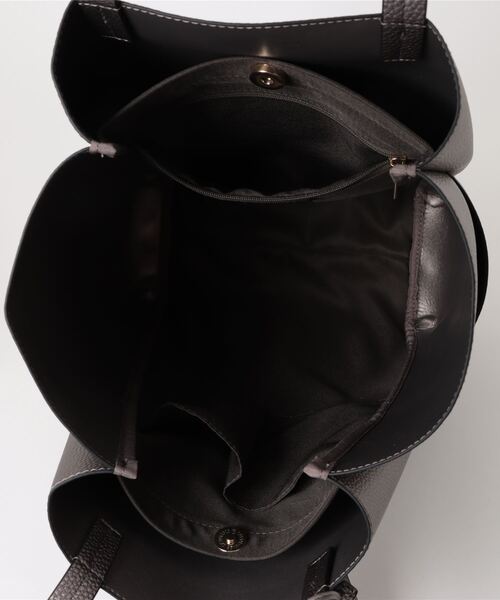 SALON de RUBAN（サロンドルヴァン）の「【SALON de RUBAN / サロン ド ルヴァン】 トートバッグ（トートバッグ・レディース・ブラック/アイボリー/シルバー/ライトグレー/ダークグレー/ブラウン/ホワイト/ライトブルー・FREE）」の12枚目の写真