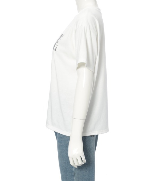 fifth（フィフス）の「箔プリントロゴTシャツ（Tシャツ/カットソー・レディース・ホワイト/ネイビー・M）」の13枚目の写真