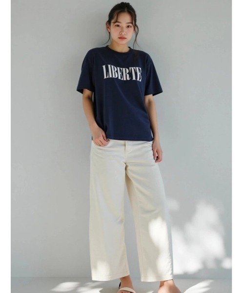 fifth（フィフス）の「箔プリントロゴTシャツ（Tシャツ/カットソー・レディース・ホワイト/ネイビー・M）」の18枚目の写真