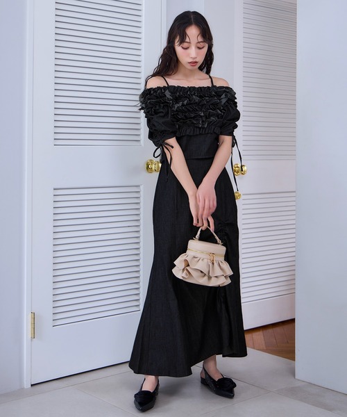 one after another NICE CLAUP（ワンアフターアナザーナイスクラップ）の「フリルバニティショルダーバッグ（ショルダーバッグ・レディース・アイボリー/ブラック/ベージュ・FREE）」の20枚目の写真