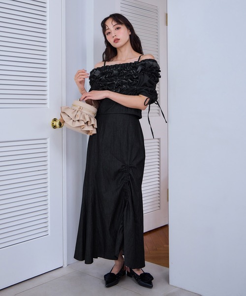 one after another NICE CLAUP（ワンアフターアナザーナイスクラップ）の「フリルバニティショルダーバッグ（ショルダーバッグ・レディース・アイボリー/ブラック/ベージュ・FREE）」の21枚目の写真