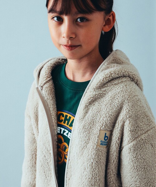 こども ビームス（コドモビームス）の「highking / 別注 テンダー フーディ 2024（120～160cm）（パーカー・キッズ・ベージュ/ネイビー・120/130/140/150/160）」の2枚目の写真