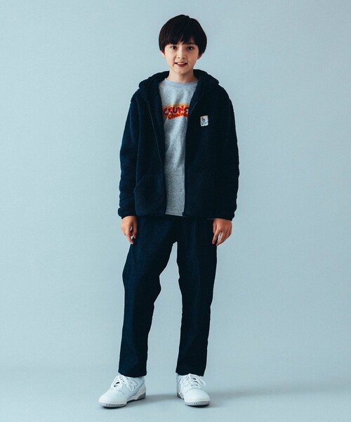 こども ビームス（コドモビームス）の「highking / 別注 テンダー フーディ 2024（120～160cm）（パーカー・キッズ・ベージュ/ネイビー・120/130/140/150/160）」の8枚目の写真