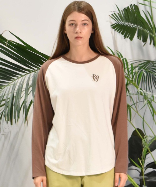 ROXY(ロキシー)の「ROXY/ロキシー ラグランロンT RLT244040(Tシャツ/カットソー・レディース・ネイビー/ブラウン/グリーン・L/M)」の22枚目の写真