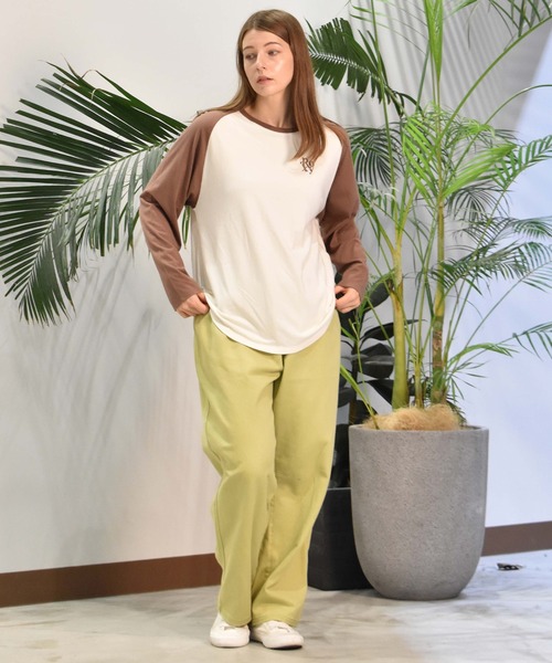 ROXY(ロキシー)の「ROXY/ロキシー ラグランロンT RLT244040(Tシャツ/カットソー・レディース・ネイビー/ブラウン/グリーン・L/M)」の13枚目の写真