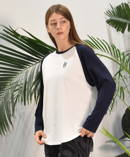 ROXY(ロキシー)の「ROXY/ロキシー ラグランロンT RLT244040(Tシャツ/カットソー・レディース・ネイビー/ブラウン/グリーン・L/M)」の16枚目の写真