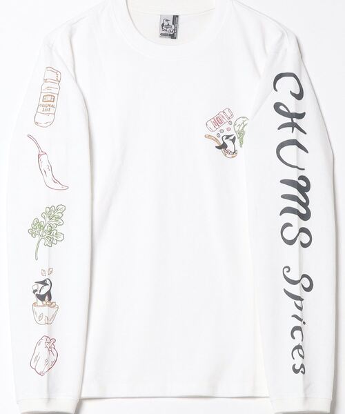 CHUMS(チャムス)の「【CHUMS】CHUMS Spice Brushed L/S Tee / チャムススパイスブラッシュドロングスリーブティー(Tシャツ/カットソー・メンズ・ブラック/ホワイト/ネイビー・X-LARGE/LARGE/MEDIUM)」の5枚目の写真