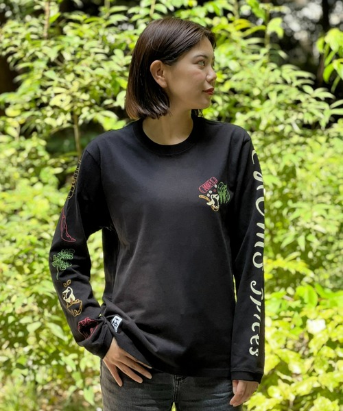 CHUMS(チャムス)の「【CHUMS】CHUMS Spice Brushed L/S Tee / チャムススパイスブラッシュドロングスリーブティー(Tシャツ/カットソー・メンズ・ブラック/ホワイト/ネイビー・X-LARGE/LARGE/MEDIUM)」の2枚目の写真
