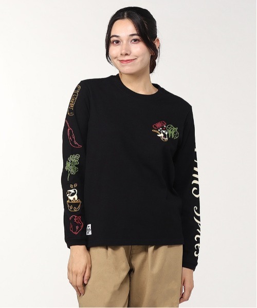 CHUMS(チャムス)の「【CHUMS】CHUMS Spice Brushed L/S Tee / チャムススパイスブラッシュドロングスリーブティー(Tシャツ/カットソー・メンズ・ブラック/ホワイト/ネイビー・X-LARGE/LARGE/MEDIUM)」の9枚目の写真