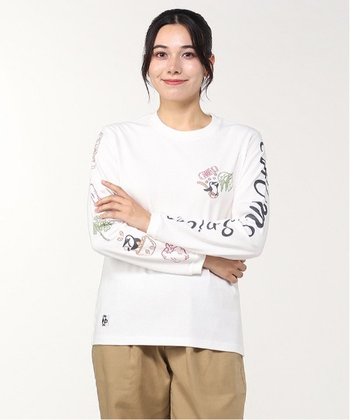 CHUMS(チャムス)の「【CHUMS】CHUMS Spice Brushed L/S Tee / チャムススパイスブラッシュドロングスリーブティー(Tシャツ/カットソー・メンズ・ブラック/ホワイト/ネイビー・X-LARGE/LARGE/MEDIUM)」の8枚目の写真