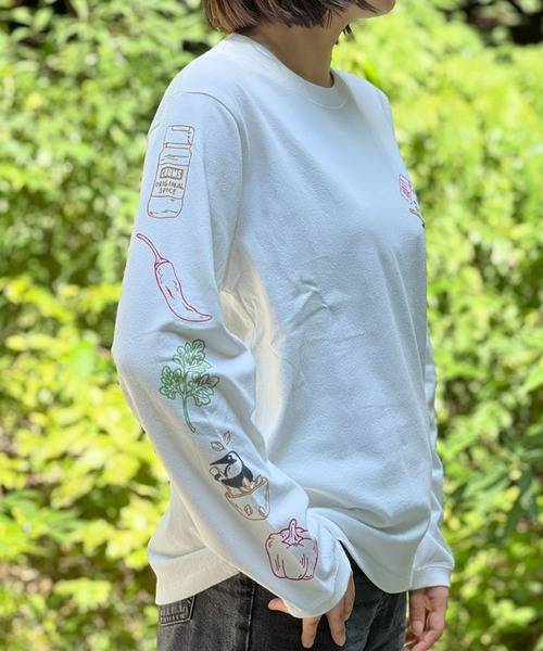 CHUMS(チャムス)の「【CHUMS】CHUMS Spice Brushed L/S Tee / チャムススパイスブラッシュドロングスリーブティー(Tシャツ/カットソー・メンズ・ブラック/ホワイト/ネイビー・X-LARGE/LARGE/MEDIUM)」の6枚目の写真