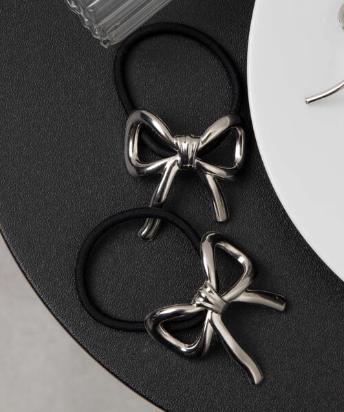WEGO（ウィゴー）の「WEGO/【2点セット】メタルリボンゴム（ヘアゴム・レディース・その他1/その他2・FREE）」の2枚目の写真