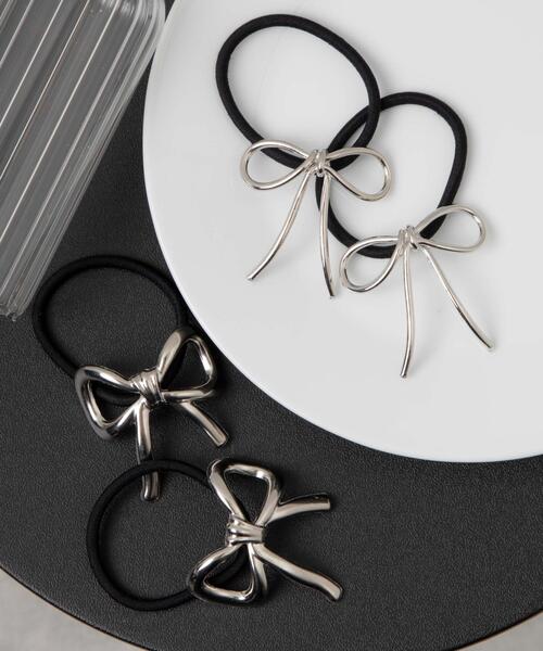 WEGO（ウィゴー）の「WEGO/【2点セット】メタルリボンゴム（ヘアゴム・レディース・その他1/その他2・FREE）」の3枚目の写真