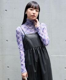 チェックシアートップス