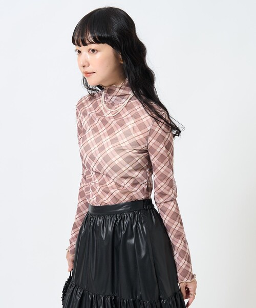 FREAK'S STORE(フリークスストア)の「チェックシアートップス(Tシャツ/カットソー・レディース・ベージュ/ブルー/コーラルピンク・フリ-)」の17枚目の写真