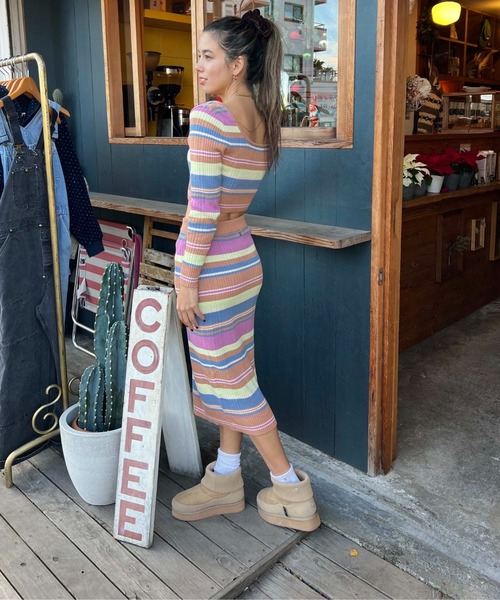 ROXY（ロキシー）の「PLAYA MORNING SKIRT/ロキシータイトスカート（スカート・レディース・ピンク・MEDIUM/SMALL/X-SMALL）」の5枚目の写真