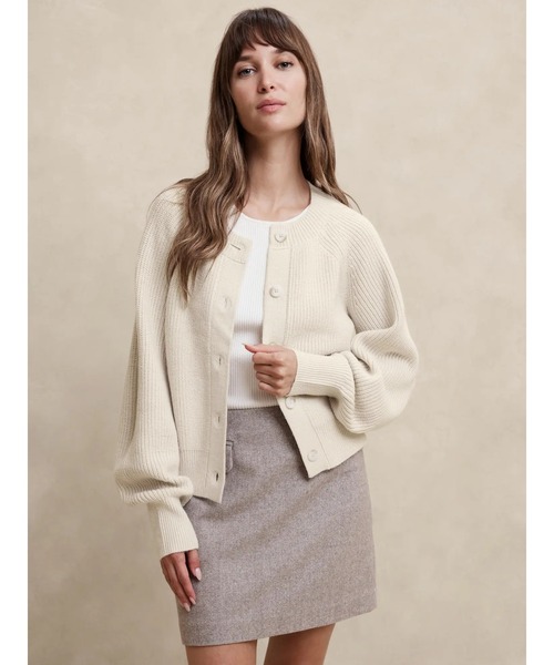 【セール】BANANA REPUBLIC FACTORY STORE バルーンスリーブ カーディガン（カーディガン/ボレロ）｜BANANA REPUBLIC FACTORY STORE（バナナリパブリック ファクトリーストア）