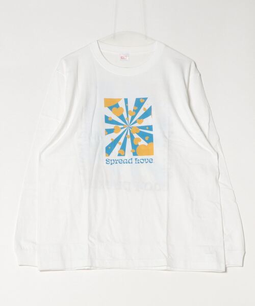 INNOCENT(イノセント)の「『Spread Love』オリジナルプリント L/S T(Tシャツ/カットソー・レディース・ブラック/ホワイト・MEDIUM/LARGE)」の2枚目の写真