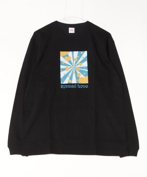 INNOCENT(イノセント)の「『Spread Love』オリジナルプリント L/S T(Tシャツ/カットソー・レディース・ブラック/ホワイト・MEDIUM/LARGE)」の1枚目の写真