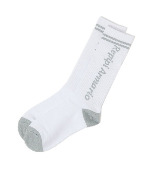 repipi armario(レピピ アルマリオ)の「ミドルタテロゴソックス(ソックス/靴下・キッズ・ホワイト×ブラック/ブラック/ホワイト×シルバー/ホワイト×ライム/ホワイト×ブルー・FREE)」の4枚目の写真