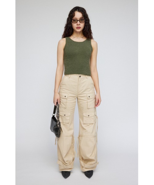 LAGUA GEM（ラグアジェム）の「SHAGGY CROPPED タンクトップ（タンクトップ・レディース・ホワイト/ブラック/カーキ・FREE）」の16枚目の写真