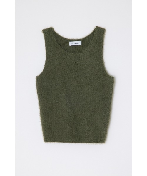 LAGUA GEM（ラグアジェム）の「SHAGGY CROPPED タンクトップ（タンクトップ・レディース・ホワイト/ブラック/カーキ・FREE）」の17枚目の写真