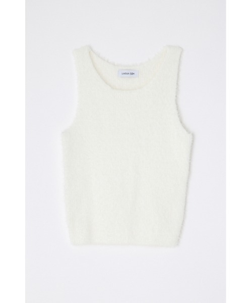 LAGUA GEM（ラグアジェム）の「SHAGGY CROPPED タンクトップ（タンクトップ・レディース・ホワイト/ブラック/カーキ・FREE）」の13枚目の写真