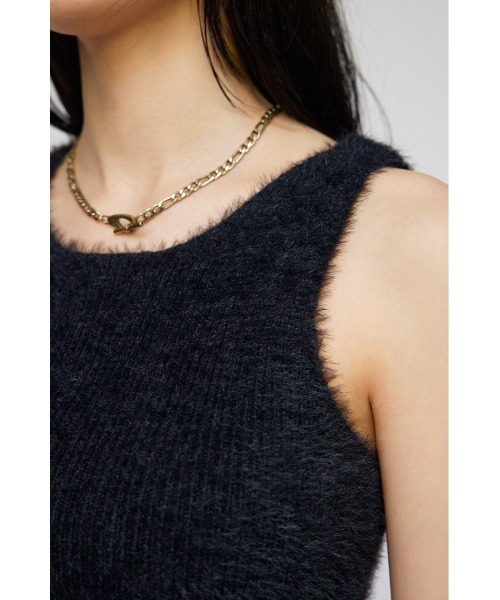 LAGUA GEM（ラグアジェム）の「SHAGGY CROPPED タンクトップ（タンクトップ・レディース・ホワイト/ブラック/カーキ・FREE）」の8枚目の写真