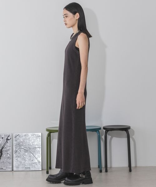 JEANASIS(ジーナシス)の「ブリーチカットリブNSワンピース/141054(ワンピース・レディース・ブラック/グレイッシュベージュ/ライトベージュ・FREE)」の18枚目の写真