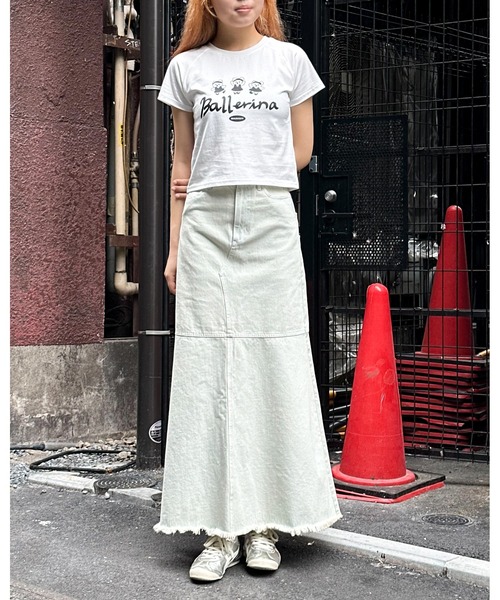 MAZZZZY(マジ―)の「MAZZZZY/ラグランクロップドT(Tシャツ/カットソー・レディース・ホワイト/ブラック・FREE)」の17枚目の写真