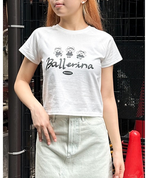 MAZZZZY(マジ―)の「MAZZZZY/ラグランクロップドT(Tシャツ/カットソー・レディース・ホワイト/ブラック・FREE)」の19枚目の写真