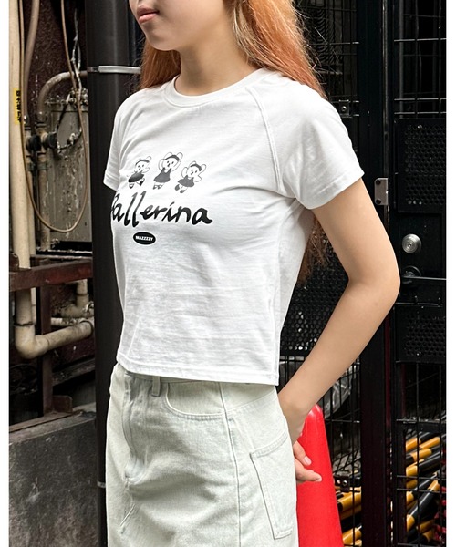 MAZZZZY(マジ―)の「MAZZZZY/ラグランクロップドT(Tシャツ/カットソー・レディース・ホワイト/ブラック・FREE)」の20枚目の写真