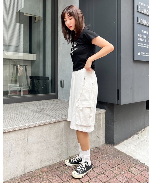 MAZZZZY(マジ―)の「MAZZZZY/ラグランクロップドT(Tシャツ/カットソー・レディース・ホワイト/ブラック・FREE)」の11枚目の写真