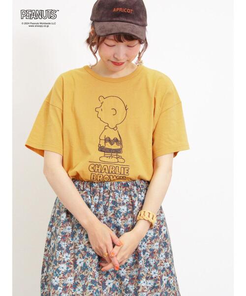 セール】【PEANUTS×Samansa Mos2】刺繍Tシャツ（Tシャツ