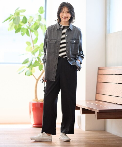 ANY(エニィ)の「リブボーダーニット(ニット/セーター・レディース・ブラック系1/ライトグレー系1・3/2)」の19枚目の写真