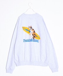 Franklin Climbing | 【Franklin Climbing】ねこサーフボード クルーネック プリントスウェット(スウェット)