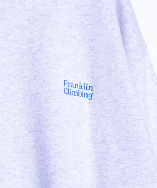 Franklin Climbing(フランクリンクライミング)の「【Franklin Climbing】ねこサーフボード クルーネック プリントスウェット(スウェット・メンズ・ネイビー/アッシュグレー・M/L)」の5枚目の写真