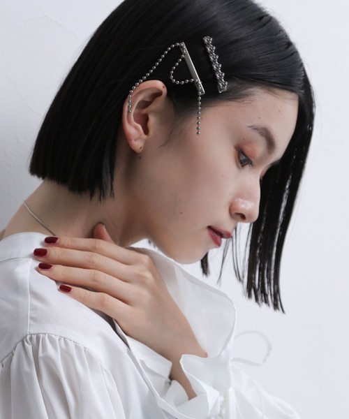 HARE（ハレ）の「2Pミニヘアクリップ(HARE)（ヘアピン・レディース・ブラック/シルバー・FREE）」の3枚目の写真