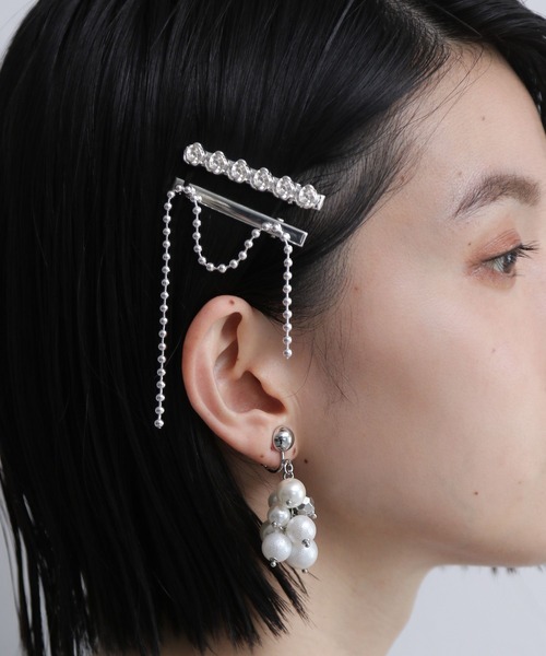 HARE（ハレ）の「2Pミニヘアクリップ(HARE)（ヘアピン・レディース・ブラック/シルバー・FREE）」の14枚目の写真