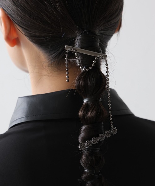 HARE（ハレ）の「2Pミニヘアクリップ(HARE)（ヘアピン・レディース・ブラック/シルバー・FREE）」の18枚目の写真