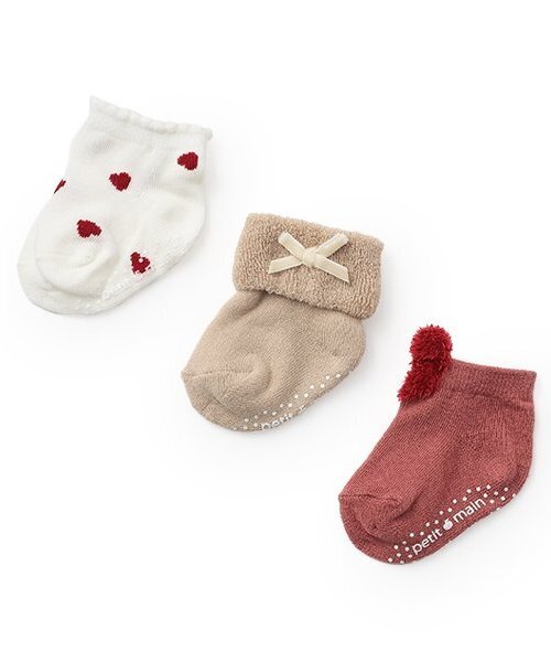 petit main（プティマイン）の「BABY3Pソックス（ベビーシューズ/ベビーソックス・キッズ・ベージュ/ラベンダー/ピンク/ライトブルー・9-11cm/11-13cm）」の4枚目の写真