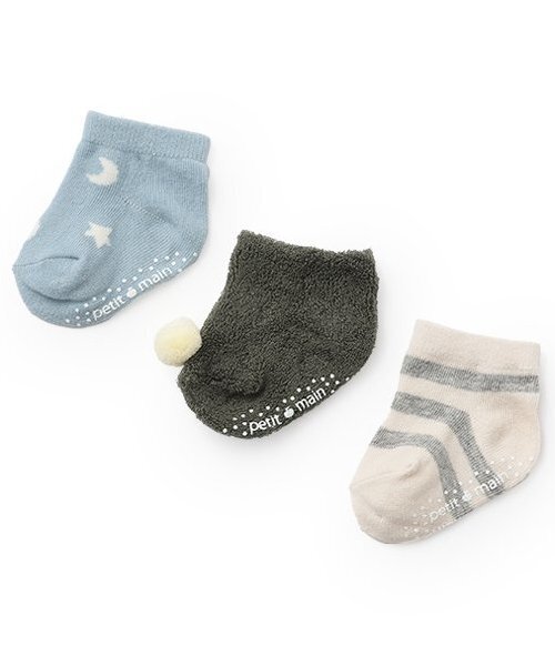 petit main（プティマイン）の「BABY3Pソックス（ベビーシューズ/ベビーソックス・キッズ・ベージュ/ラベンダー/ピンク/ライトブルー・9-11cm/11-13cm）」の3枚目の写真