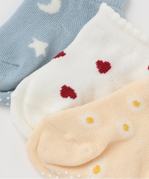petit main（プティマイン）の「BABY3Pソックス（ベビーシューズ/ベビーソックス・キッズ・ベージュ/ラベンダー/ピンク/ライトブルー・9-11cm/11-13cm）」の7枚目の写真