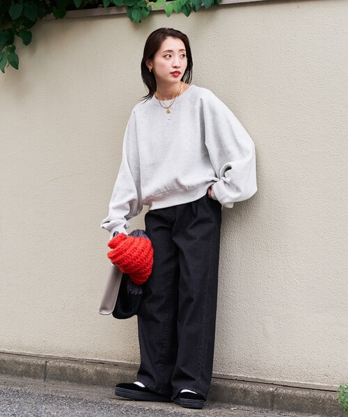 FREAK'S STORE(フリークスストア)の「限定展開 イージー デニム ワイドパンツ(デニムパンツ・レディース・ブラウン/ベージュ/ネイビー/グレー/ブラック/ブルー・SMALL/MEDIUM)」の7枚目の写真