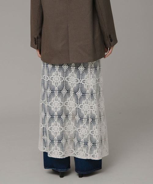 URBAN RESEARCH Sonny Label（アーバンリサーチサニーレーベル）の「レースラップロングスカート（スカート・レディース・ブラック/アイボリー・FREE）」の6枚目の写真