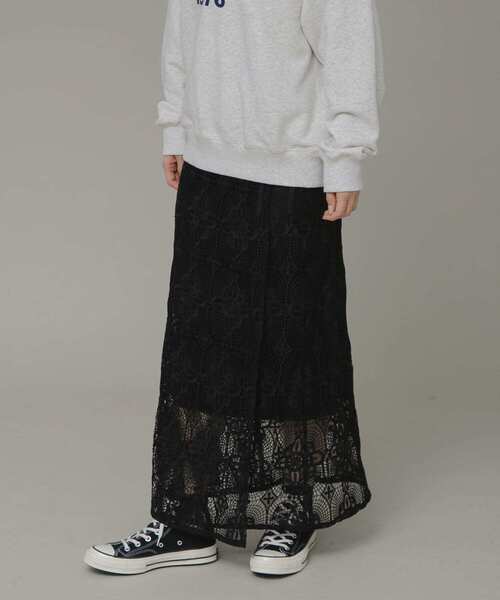 URBAN RESEARCH Sonny Label（アーバンリサーチサニーレーベル）の「レースラップロングスカート（スカート・レディース・ブラック/アイボリー・FREE）」の12枚目の写真