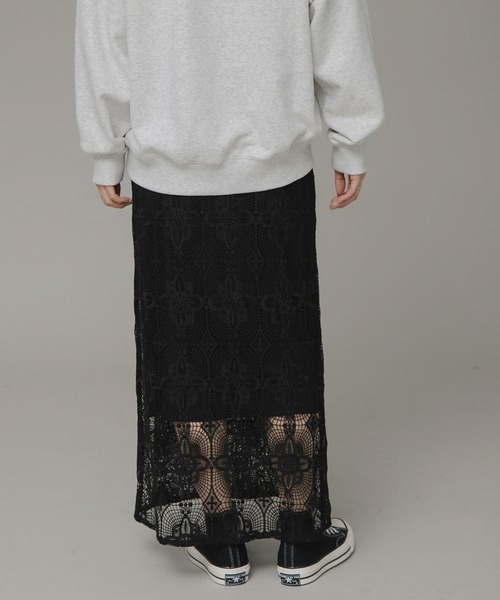 URBAN RESEARCH Sonny Label（アーバンリサーチサニーレーベル）の「レースラップロングスカート（スカート・レディース・ブラック/アイボリー・FREE）」の14枚目の写真